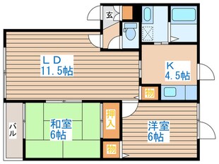 アマビーレ発寒の物件間取画像